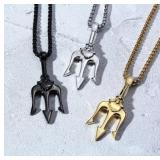 TRIDENT PENDANT NECKLACES 3PCS TRIDENT PENDANT NECKLACES 3PCS