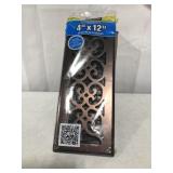 DICOR GRATE LS FLOOR REGISTER APRX 4X12IN DICOR GRATE LS FLOOR REGISTER APRX 4X12IN