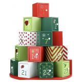 KESOTE 24PCS CHRISTMAS WOODEN ADVENT CALENDAR KESOTE 24PCS CHRISTMAS WOODEN ADVENT CALENDAR