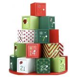 KESOTE 24PCS CHRISTMAS WOODEN ADVENT CALENDAR