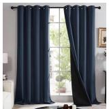 DECONOVOPOLYESTER NAVY CURTAINS