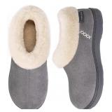 EVERFOAM WOMENS MIRCO SUEDE MEMORY FOAM SLIPPER