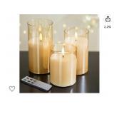 EYWAMAGE GLASS FLAMELESS CANDLES