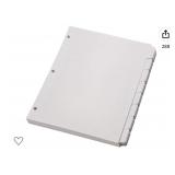 OXFORD 8 TAB DIVIDERS WHITE 10 PACK