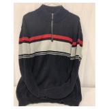 QUARTER ZIP UP COTTON SWEATER CAN SIZE L