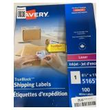 AVERY TRUE BLOCK SHIPPING LABELS