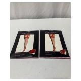 LEG AVENUE SHEER BACKSEAM CONTRAST TOP CUBAN HEEL LEG AVENUE SHEER BACKSEAM CONTRAST TOP CUBAN HEEL