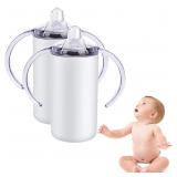 12 OZ SUBLIMATION BLANK SIPPY CUPS 2PCS 12 OZ SUBLIMATION BLANK SIPPY CUPS 2PCS