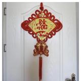 LOVENVOY RED GILT KNOT TASSEL FLANNEL CHINESE NEW LOVENVOY RED GILT KNOT TASSEL FLANNEL CHINESE NEW