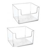 MDESIGN FRONT DIP STORAGE BINS 12X10X8 IN 2PCS