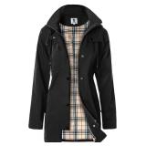 WOMENS LONG HOODED RAINCOAT WINDBREAKER SIZE XXL