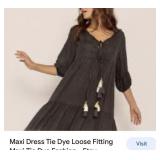 WOMENS PUFF SLEEVE SWISS DOT DRESSED BACK SUMMER