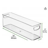 MDESIGN PLASTIC PLAYROOM ORGANIZER BINS 16X5X6IN