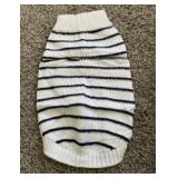 DOG SWEATER STRIPE WHITE & BLUE