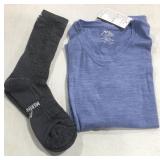 MERINOTECH MENS SHIRT LARGE AND SOCKS