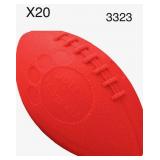 20PCS 6'MINI PET FOOTBALL PLASTIC PET TOY RED