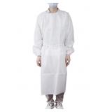 6PCS NON-MEDICAL WHITE DISPOSABLE GOWN
