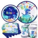 DINOSAUR PARTY DECORATIONS SET PARTY BOY ( WHITE