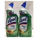 LYSOL ACTION GEL TOILET BOWL CLEANER 2x710ML