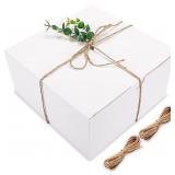 10 PKS 8 X 8 X 4' GIFT BOXES WHITE
