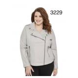 Sz L George Women's Moto Jacket grey