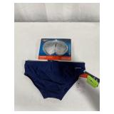 SPEEDO MENS SWIM SUIT (SIZE 34) & GOOGLES