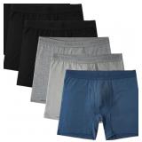 INNERSY MEN COTTON BOXER BRIEFS SIZE LARGE 5PCS