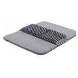 GREY FABRIC DISH DRYING RACK 19 x13IN