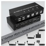 YEEMIE PRO 4 PORT HDMI + DISPLAY KVM SWITCH