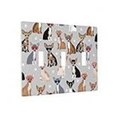 Dog Cute Toggle Double Light Switch Wall Plate