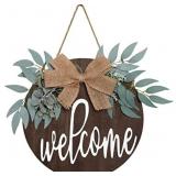 WELCOME SIGN FOR FRONT DOOR BROWN