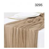 SZ 10FT CHEESE CLOTH TABLE RUNNER BROWN