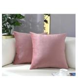 2 PCS SZ18X18 VELVET CUSHION COVER COMFY  DUSTY