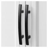 10 PK BLACK CABINET HANDLESS HEART DESIGN