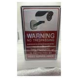 METAL WARNING VINTAGE ROOM DECORATOR