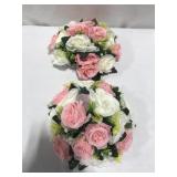 FLOWER BALLS CENTREPIECES SET OF 2