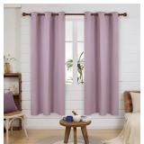 DECONOVO BLACKOUT CURTAINS 2 PANELS 38X63 IN