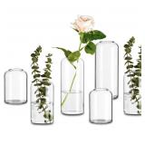 GLASSEAM GLASS BUD VASE SET OF 6