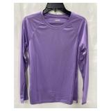 WOMENS POLYESTER PURPLE LONG SLEEVE SHIRT SIZE