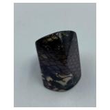 LARGE WOOD HANDMADE RING APPROX SZ 7 - LYON