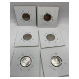 CARDED PROOF LIKE CANADIAN DIMES GEM MINT - 6 PCS