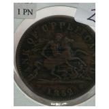 ANTIQUE UPPER CANADA 1852 PENNY - MINT