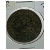 ANTIQUE UPPER CANADA 1/2 PENNY 1850 - NICE DATE