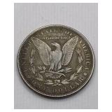 LARGE HOBO COIN NATIE SKULL ANTIQUE SILVER PALTED