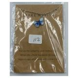 MAKE A WISH BUTTERFLY PENDANT ON CHAIN - NEW