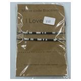 MORSE CODE 'I LOVE YOU' BRACELETS - NEW