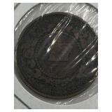 ANTIQUE NEW BRUNSWICK 1864 1 CENT (CIVIL WAR