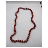 RAVISHING RED STONE NECKLACE  - LYONS FRANCE