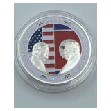 RARE TRUMP AND KIM JONG-UN COMMEMORATIVE SILVER
