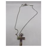 PICTORAL CROSS PENDANT ON CHAIN - NEW